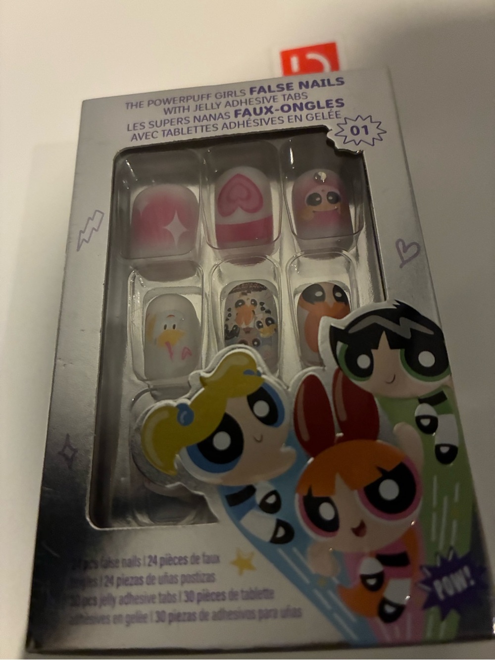 Powerpuff Girls Press-On False Nails - Pink & White Character Set - Picture 3 of 3